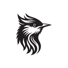 Fototapeta premium bird head silhouette vector