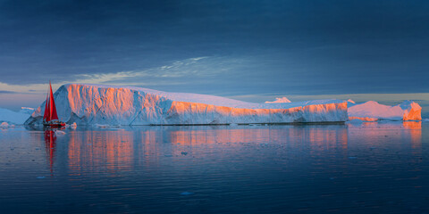 Disko Bay is a large bay on the western coast of Greenland. 