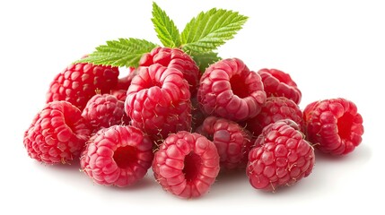 A Close-up of Fresh Raspberries