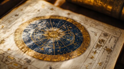 Obraz premium Antique Astrological Chart