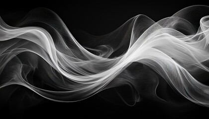 Obraz premium White smoke billowing against a dramatic black backdrop. A mesmerizing image capturing thick white smoke billowing against a dramatic black backdrop. Black and white texture