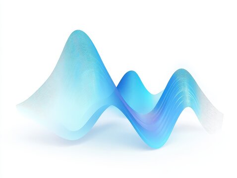 Abstract blue wave illustration representing sound waves or digital signals.