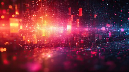 Fototapeta premium A technology-themed background showcases a geometric pattern design.