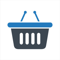 Shopping basket icon. Cost of living icon