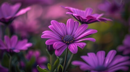 Obraz premium Flowers In Nature Purple Flowers