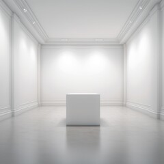 Obraz premium White Cube in a Gallery