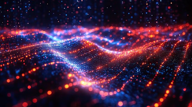 An IT technology background showcasing the resilience and adaptability of digital systems under challenging conditions.