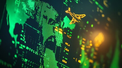 Digital Air Travel Concept