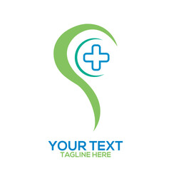 Obraz premium Minimalist medical logo vector