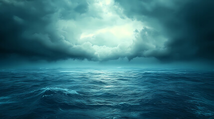 Cloudy storm in the sea before rain. Tornadoes above the sea. Monsoon season. Storm in the sea.Wonder of natural disaster.