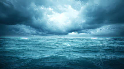 Cloudy storm in the sea before rain. Tornadoes above the sea. Monsoon season. Storm in the sea.Wonder of natural disaster.
