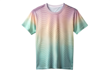Realistic creative colorful t-shirt or 3D Mockup of a Hanging T-Shirt on a Realistic Background
