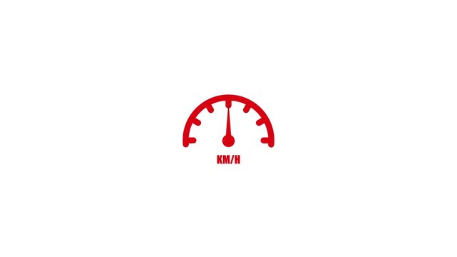 Simple speedmeter icon. Risk concept on speedometer.
