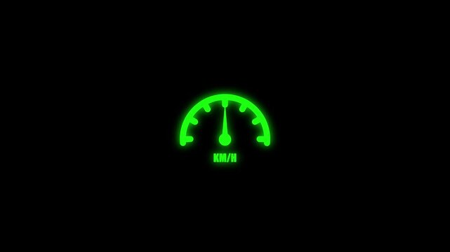 Simple speedmeter icon. Risk concept on speedometer.
