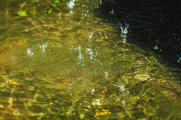 splashes on the water