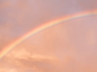 purple color sky with rainbow 
