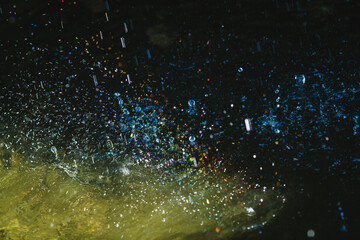 splashes on the water