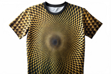 Realistic creative colorful t-shirt or 3D Mockup of a Hanging T-Shirt on a Realistic Background
