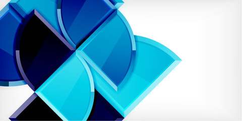 Glossy circles geometric background. Vector Illustration For Wallpaper, Banner, Background, Card, Book Illustration, landing page