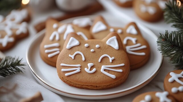 cat shaped cookies