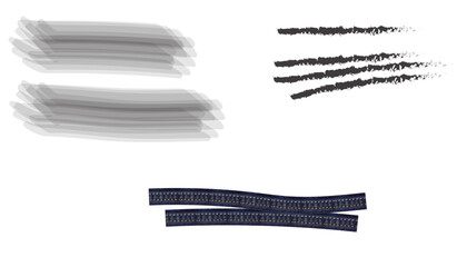 Black set paint, ink brush, brush strokes, brushes,levis. Brush stroke paint boxes on white background - stock vector.