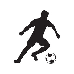 Naklejka premium Soccer player Silhouette Design - Football Soccer vector illustration