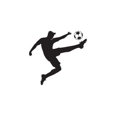 Soccer player Silhouette Design - Football Soccer vector illustration