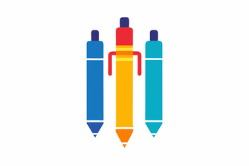 set of colored pencils