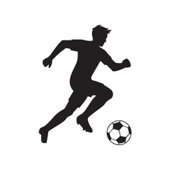 Obraz premium Soccer player Silhouette Design - Football Soccer vector illustration