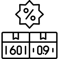 Fototapeta premium Discount On Online Shopping Icon