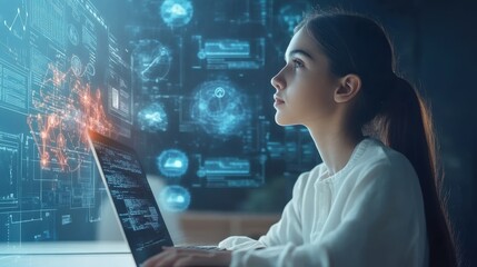 An adaptive learning platform that adjusts content difficulty based on student performance.