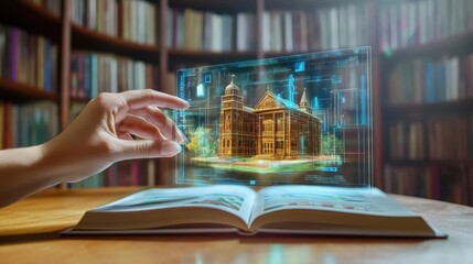 AR technology transforming traditional textbooks into interactive learning tools.