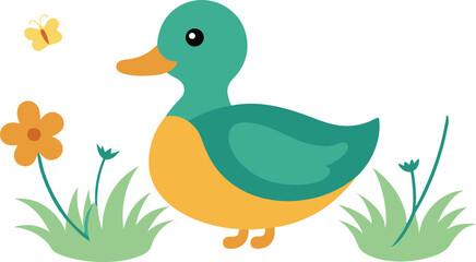 Detailed Duck Vector Illustration