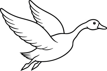 Vibrant Duck Wings in Flight Vector Illustration for Children's Art





