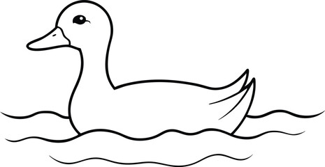Duck Feet Underwater Close Up Vector Illustration for Kids Coloring Fun





