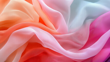 The roll of cloth made from chiffon fabric was soft and flowy, making it the perfect choice for creating elegant evening dresses and scarves.






