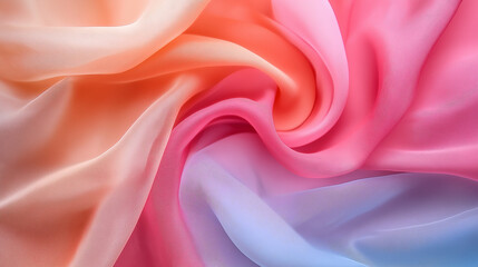 Obraz premium The roll of cloth made from chiffon fabric was soft and flowy, making it the perfect choice for creating elegant evening dresses and scarves.