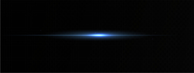 Blue line light effect. Golden glowing neon lines. The blue glow of dust and glare. Flash of light. white dust bokeh. Gold confetti shimmers on a dark background.