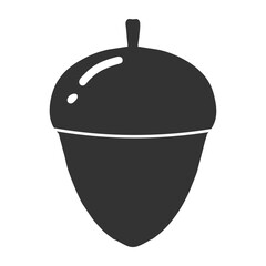 acorn fruit silhouette