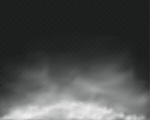 White smoke, vape, fog, smog. Illustration of smoke on a transparent background.   © Olga