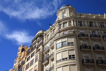 Valencia city street, Spain. Architecture of Valencia, Spain.