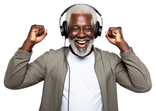 PNG Listening to music headphones portrait headset.