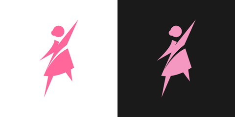 Mother abstract logo vector woman mom happy family person icon