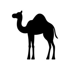 Vector black camel icon.