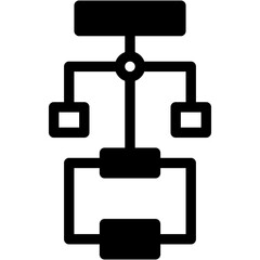 Vector Icon Flow Chart, Chart, Process, Processing, Structure