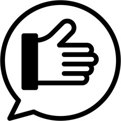 Vector Icon Positive Review, Good, Feedback, Hand, Thumbs Up