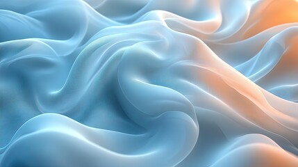 Obraz premium A white 3D aurora silk abstract technology background, visualizing business concepts with advanced digital designs.