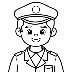 police boy kid wearing career job costume