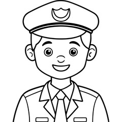 police boy kid wearing career job costume