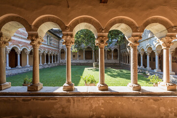 Fototapeta premium Patio of Abbezia di Piona